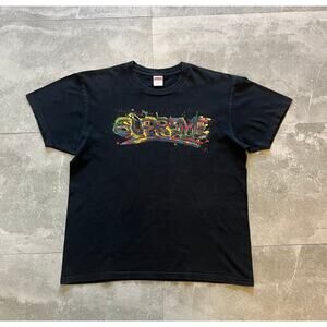 Supreme Paint Logo Tee 'Black'- large